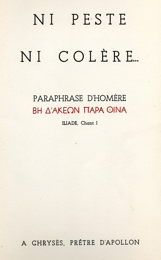 Ni peste ni colère, couverture Ni peste ni colère, couverture