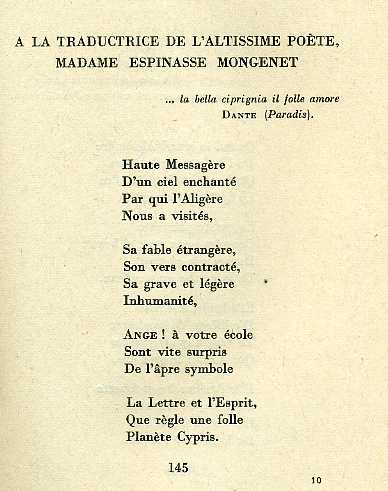 Sonnet à Louise Espinasse-Mongenet - Ch. Maurras Sonnet à Louise Espinasse-Mongenet - Ch. Maurras