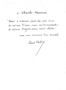 Paul Valéry à Charles Maurras